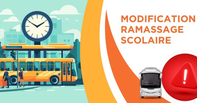 Actualité modification ramassage scolaire