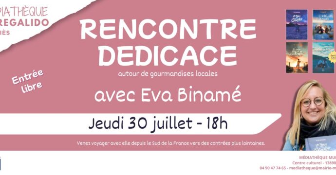 Rencontre dédicace avec Eva Binamé Mouriès bandeau web